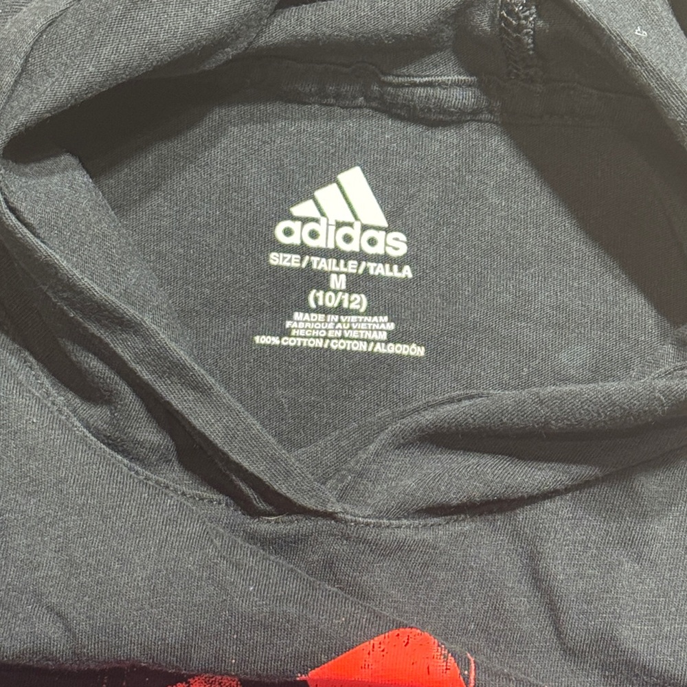 Adidas Black Hooded Tshirt - Picture 2 of 3